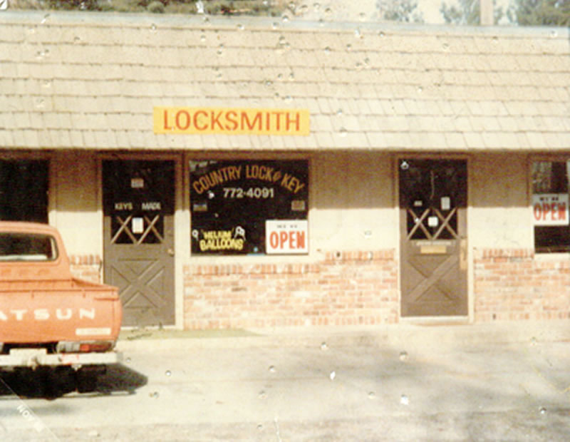 front of first Country Lock & Key store